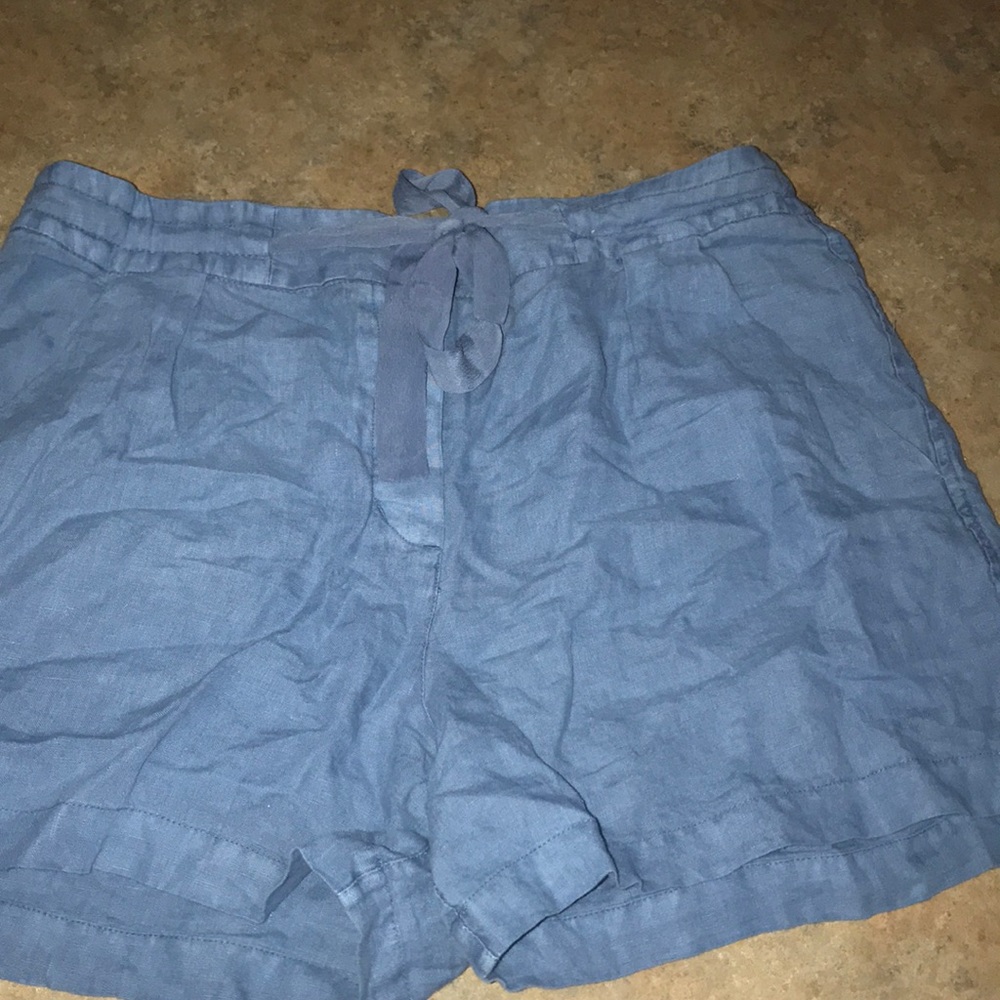 Blue tie shorts